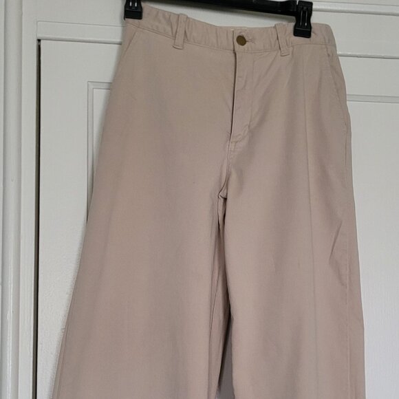 Wide-Leg Tan Caslon Pants Size 4. - Picture 1 of 7